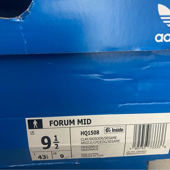 Adidas Forum Mid Clay/Dark Gray/Sesame Unisex Shoes Sneakers Men Sz - Picture 13 of 13